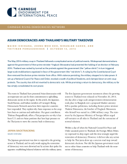 asian democracies and thailand`s military takeover