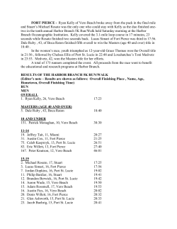 FORT PIERCE - Ryan Kelly of Vero Beach broke away from the pack