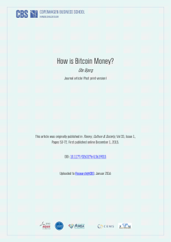 How is Bitcoin Money?