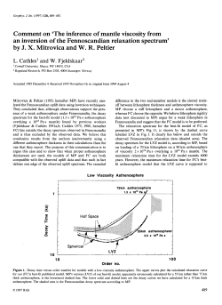 Comment on `The inference of mantle viscosity from an inversion of
