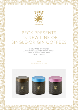PECK PRESENTS ITS NEW LINE OF SINGLE