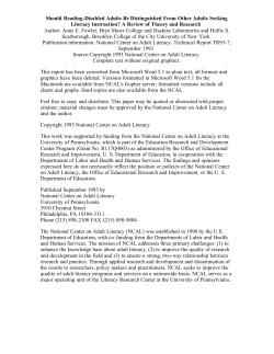 Should Reading-Disabled Adults Be Distinguished From