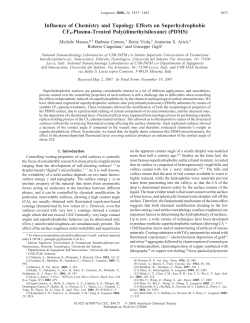 Influence of Chemistry and Topology Effects on Superhydrophobic