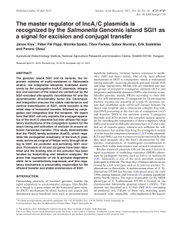 The master regulator of IncA/C plasmids is recognized by the