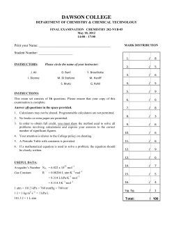 Final Exam - Dawson College