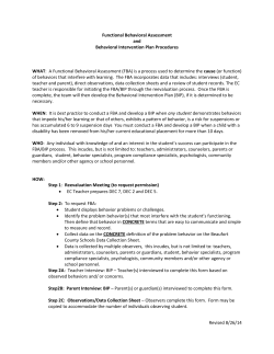 FBA and PIB Procedures - Beaufort County Schools
