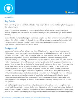 Addressing Human Trafficking