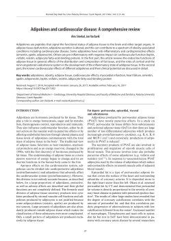 Adipokines and cardiovascular disease: A comprehensive review
