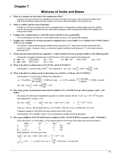 Chapter 7 Mixtures of Acids and Bases