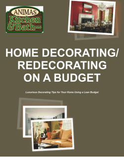 home decorating/ redecorating on a budget