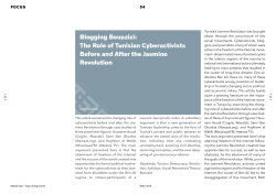 Blogging Bouazizi: The Role of Tunisian Cyberactivists Before and