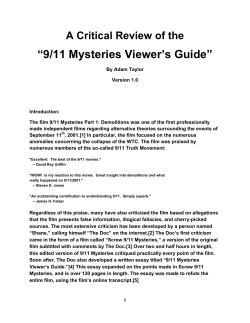 A Critical Review of the "9/11 Mysteries Viewer`s Guide"
