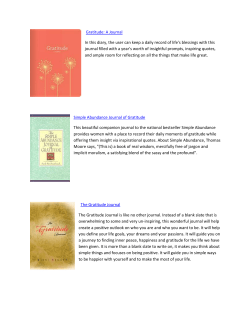 Gratitude: A Journal In this diary, the user can keep a daily record of