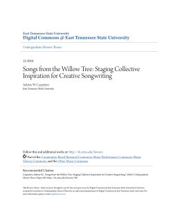 Songs from the Willow Tree - Digital Commons @ East Tennessee