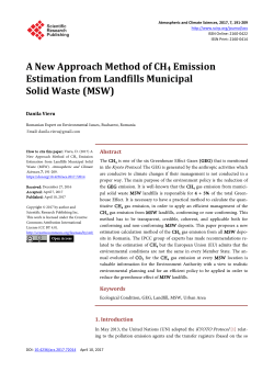 A New Approach Method of CH4 Emission Estimation from Landfills