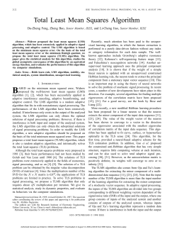 Total Least Mean Squares Algorithm