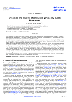 Dynamics and stability of relativistic gamma-ray