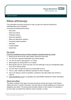 Elbow arthroscopy - Royal Berkshire Hospital