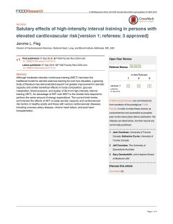 Salutary effects of high-intensity interval training in persons with