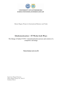 Glodomestication &ndash; IT Works both Ways