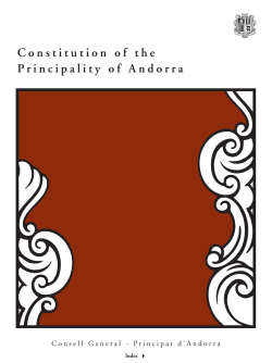 Constitution of the Principality of Andorra