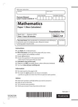 2. Mock Exam Paper 1