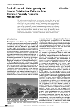 Socio-Economic Heterogeneity and Income Distribution: Evidence