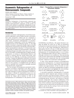 Asymmetric Hydrogenation of Heteroaromatic Compounds