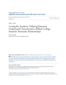 Loving the Academy: Helping Educators Understand Characteristics