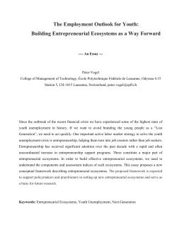 The Employment Outlook for Youth: Building Entrepreneurial