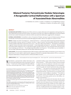 Bilateral Posterior Periventricular Nodular Heterotopia: A