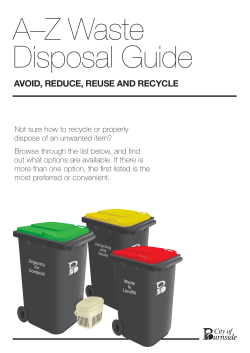 AVOID, REDUCE, REUSE AND RECYCLE