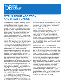 myths about abortion and breast cancer