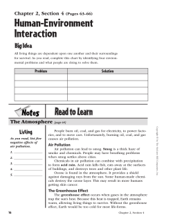 Human-Environment Interaction