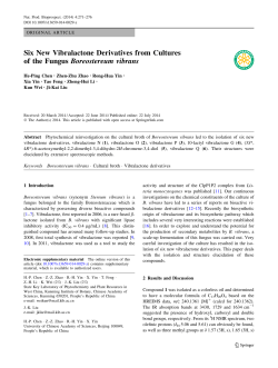 Six New Vibralactone Derivatives from Cultures of the