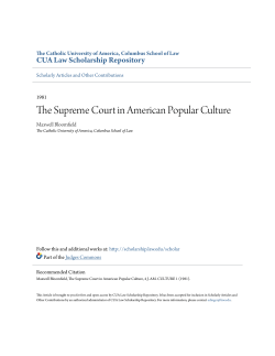 The Supreme Court in American Popular Culture