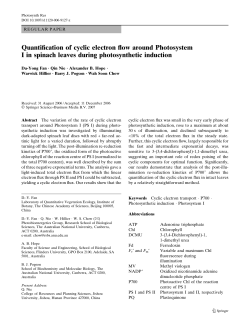 Quantification of cyclic electron flow around Photosystem I in