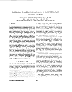 Semi-blind and group-blind multiuser detection for the MC