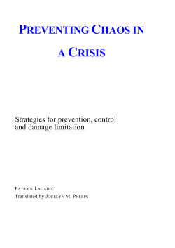 preventing chaos in a crisis