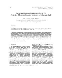 Palaeomagnetism and rock magnetism of the Tortonian&mdash;Messinian