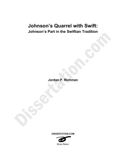 Johnson`s Quarrel with Swift