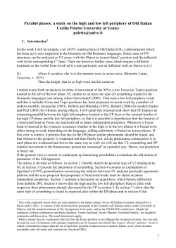 Parallel phases: a study on the high and low left periphery of Old