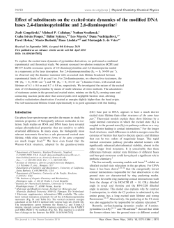 Effect of substituents on the excited