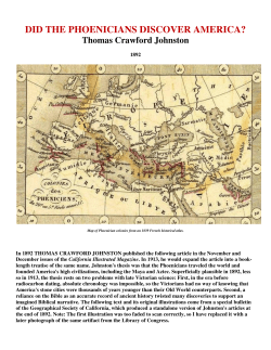 DID THE PHOENICIANS DISCOVER AMERICA?
