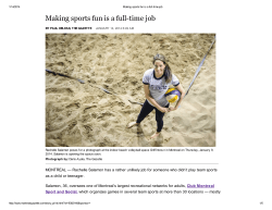 Making sports fun is a full