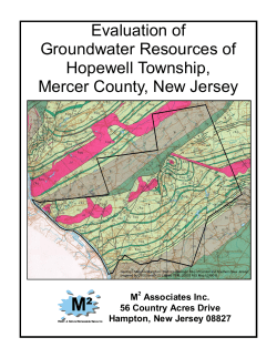 Evaluation of Groundwater Resources of Hopewell Township