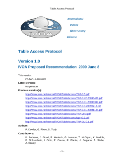 IVOA Document Template