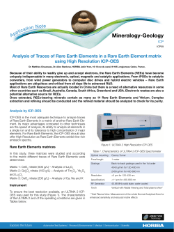 Analysis of traces of Rare Earth Elements in a REE matrix using