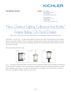 New Outdoor Lighting Collections from Kichler&reg; Feature Striking, On