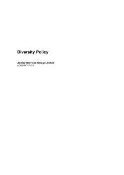 Diversity Policy - Ashley Services Group